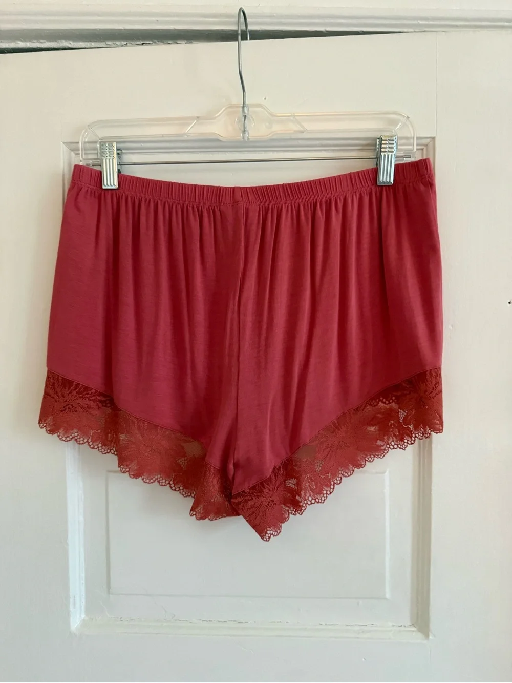 Eberjey Rose Lace-Trim Short Pajama Set - Dusty Rose - Picture 8 of 9